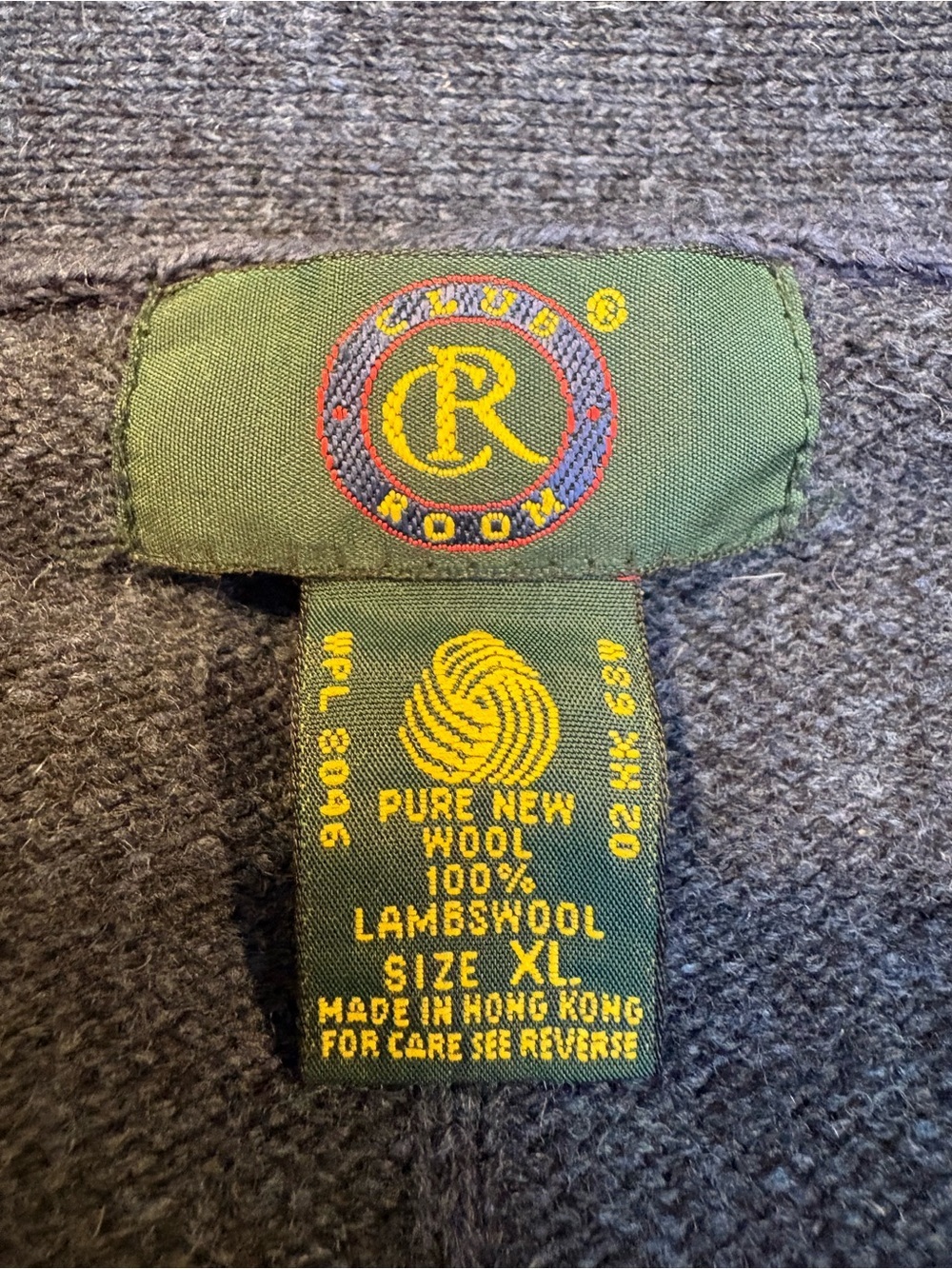 Vintage Club Room 100% Lambswool Knit Button-Cardigan/sweater Mens XL - Picture 7 of 8